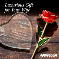 Load image into Gallery viewer, Engraved Wooden Gift Set &#39;to My Beautiful Wife&#39; Includes Crystal Engraved Heart
