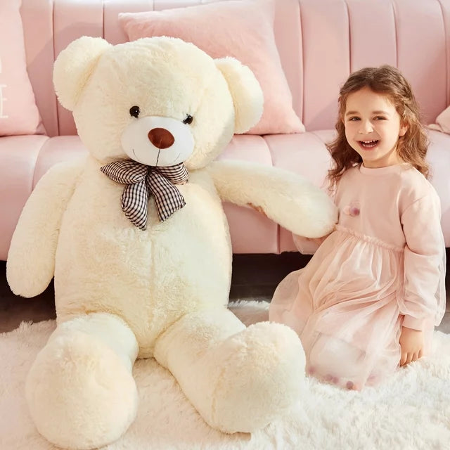 Giant Teddy Bear Stuffed Animal Plush Toy, Large Jumbo 47" White Huge Cute Soft Toys