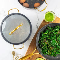 Load image into Gallery viewer, 12-Piece Nonstick Cookware Set, Black &amp; Gold
