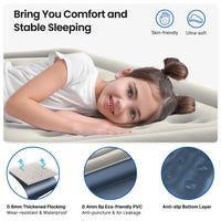 Load image into Gallery viewer, iDOO Air Mattress, Inflatable Airbed with Built-in Pump for Guest Home Camping Travel, 550lb Max, (Twin Size 18&quot;)
