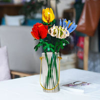 Load image into Gallery viewer, Flowers Bouquet Building Blocks Set Comes with Exquisite Packaging Box,5 sets of random colors and flowers
