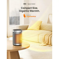 Load image into Gallery viewer, Portable Electric Space Heater 1500W with Timer, Thermostat, Eco Mode - Silver
