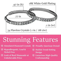 Load image into Gallery viewer, Bianca 18k White Gold Plated Silver Hoop Earrings
