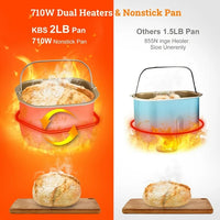 Load image into Gallery viewer, 9-in-1 Bread Maker Machine with LCD Display, 2LB Capacity
