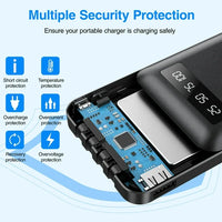 Load image into Gallery viewer, 20000mAh Portable Power Bank Charger with 4 Cables - Fast USB Charging
