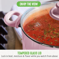 Load image into Gallery viewer, 18-Piece Soft Grip Toxin-Free Healthy Ceramic Non-Stick Cookware Set, Pink,
