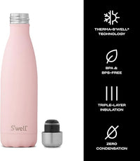 Load image into Gallery viewer, 17oz Triple Insulated Stainless Steel Water Bottle, Pink Topaz
