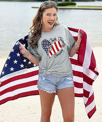 Load image into Gallery viewer, Patriotic Women&#39;s American Flag Shirt | Short Sleeve July 4th Top S-XXL
