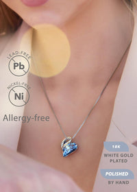 Load image into Gallery viewer, Infinity Love Heart Pendant with Birthstone Crystals
