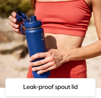Load image into Gallery viewer, Takeya Actives 24 oz Insulated Water Bottle with Spout Lid, Leakproof, Onyx
