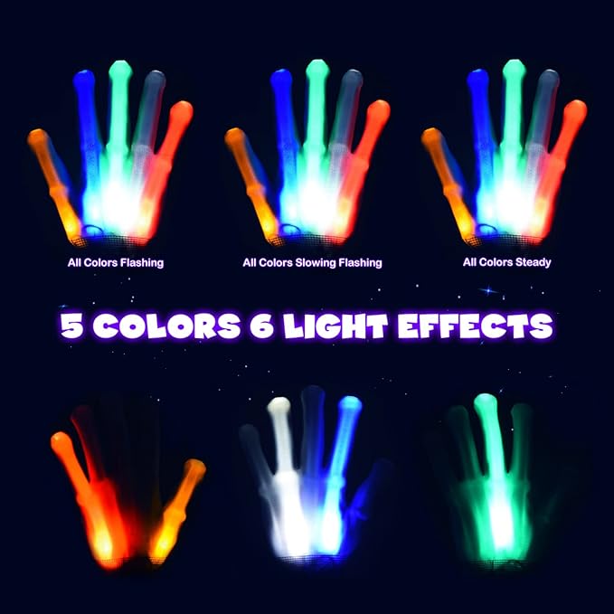 LED Light-Up Gloves for Kids