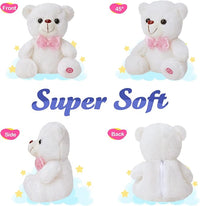 Load image into Gallery viewer, 8&quot; LED White Teddy Bear - Soft Plush Toy with Colorful Night Glow
