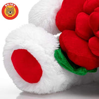 Load image into Gallery viewer, 16-Inch White Teddy Bear with Red Rose

