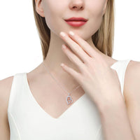 Load image into Gallery viewer, Desimtion Sterling Silver Heart Rose Necklaces
