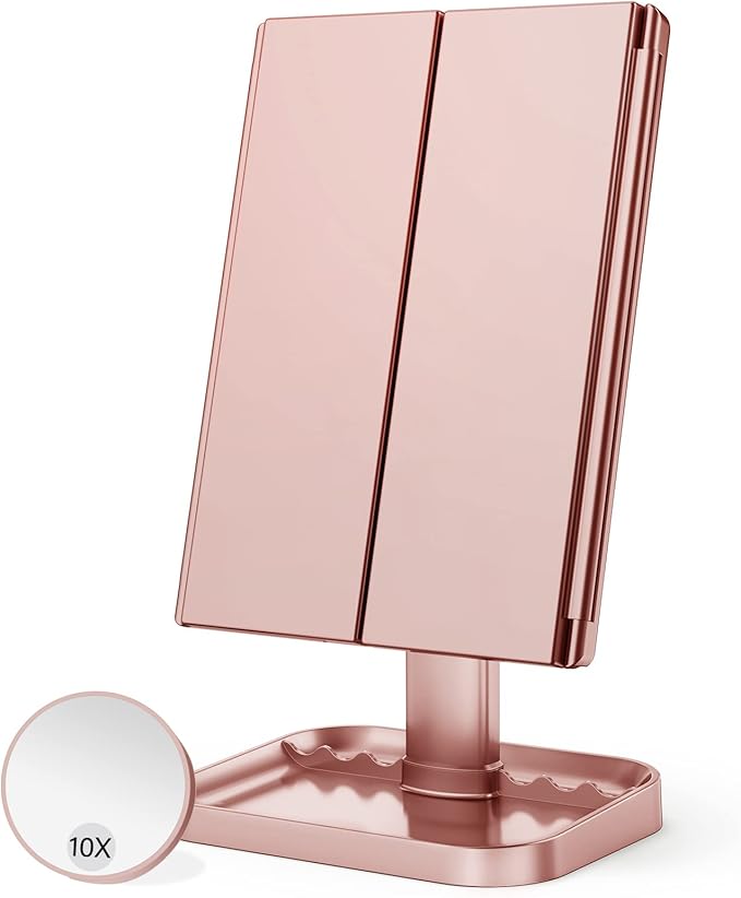 LED Makeup Mirror with 10X/3X/2X Magnification