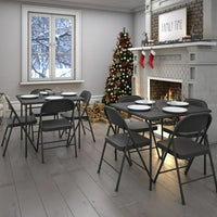 Load image into Gallery viewer, SmartFold All-Steel Folding Chairs, 4-Pack, Black
