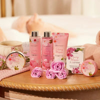 Load image into Gallery viewer, Bath Gift Sets for Women, 8 Pcs Cherry Blossom &amp; Jasmine Spa Baskets
