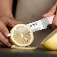 Load image into Gallery viewer, Pink Knife Block Set with Universal Holder
