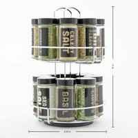 Load image into Gallery viewer, 16-Jar Rotating Spice Rack with Essential Spices
