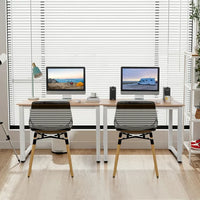 Load image into Gallery viewer, Spacious Wood Computer Desk with Sturdy Metal Frame - Oak
