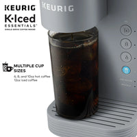 Load image into Gallery viewer, K-Iced Essentials Gray Coffee Maker + Iced Tumbler
