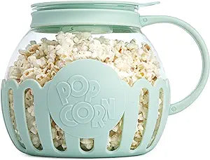 Microwave Popcorn Popper with BPA-Free Glass & Butter Melting Lid