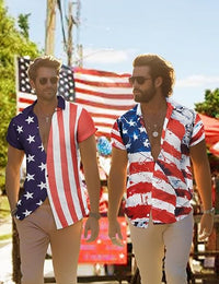Load image into Gallery viewer, Hawaiian Shirts for Men American Flag
