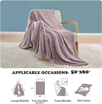 Load image into Gallery viewer, Flannel Fleece Throw Blanket - Super Soft, Lightweight, Leaves Pattern 50&quot;x60
