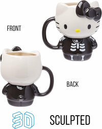 Load image into Gallery viewer, Hello Kitty Halloween Skeleton 3D Ceramic Mug - 20oz
