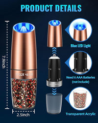 Load image into Gallery viewer, Automatic Gravity Salt and Pepper Grinder Set
