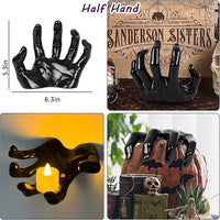 Load image into Gallery viewer, Creepy Wall-Mounted Halloween Hands with Lighted Candles

