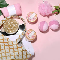 Load image into Gallery viewer, Spa Gift Baskets Set for Women - 15 Pcs Rose Bath Gift Bag for Christmas, Luxury Relaxing Home Spa Kit
