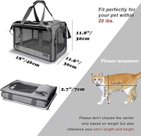 Load image into Gallery viewer, Soft-Sided Cat &amp; Dog Carrier for Pets Up to 20lbs, Washable, Collapsible, Grey
