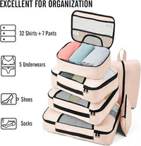 Load image into Gallery viewer, 8-Piece Packing Cubes Set for Travel, Luggage Organizers with Mesh Panels
