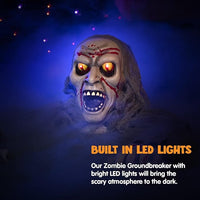 Load image into Gallery viewer, Terrifying Light-Up Zombie Groundbreaker w/ Sound for Halloween Yard Decor
