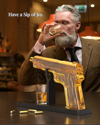 Load image into Gallery viewer, 10.1 Oz Whiskey Decanter Set with 2 Glasses
