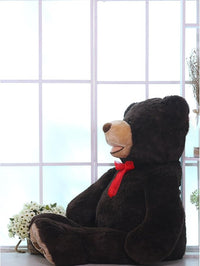 Load image into Gallery viewer, 5ft Giant Teddy Bear - Huge Plush Toy with Embroidered Paws &amp; Red Ribbon

