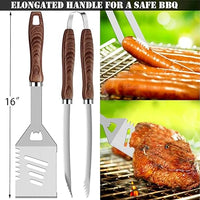 Load image into Gallery viewer, 26pcs Stainless Steel BBQ Grill Tool Set with Heat-Resistant Handles

