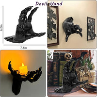 Load image into Gallery viewer, Creepy Wall-Mounted Halloween Hands with Lighted Candles
