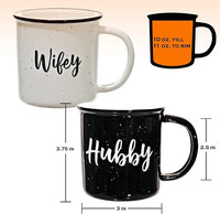 Load image into Gallery viewer, Wifey Hubby Mugs Set of 2 Coffee Mug
