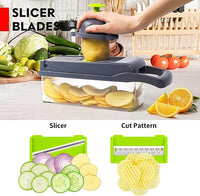 Load image into Gallery viewer, 13-in-1 Vegetable Chopper &amp; Slicer with 8 Stainless Steel Blades
