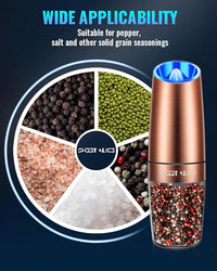 Load image into Gallery viewer, Automatic Gravity Salt and Pepper Grinder Set
