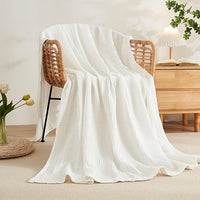 Load image into Gallery viewer, Cotton Throw Blanket 50&quot;x60&quot; - Lightweight &amp; Breathable All-Season
