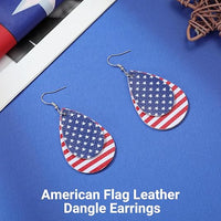 Load image into Gallery viewer, Festive 4th of July Star-Spangled Drop Earrings - Patriotic USA Jewelry Gift
