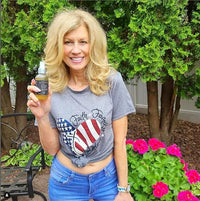 Load image into Gallery viewer, Patriotic Women&#39;s American Flag Shirt | Short Sleeve July 4th Top S-XXL
