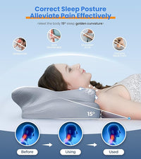 Load image into Gallery viewer, Adjustable Cooling Memory Foam Pillow for Neck Pain

