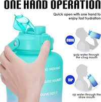 Load image into Gallery viewer, HydroPal 1 Gallon Water Bottle with Straw, BPA-Free, 128 oz
