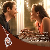 Load image into Gallery viewer, Desimtion Sterling Silver Heart Rose Necklaces
