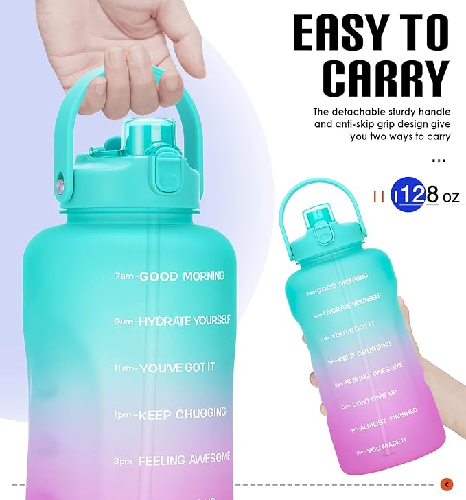 HydroPal 1 Gallon Water Bottle with Straw, BPA-Free, 128 oz