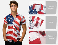 Load image into Gallery viewer, Hawaiian Shirts for Men American Flag
